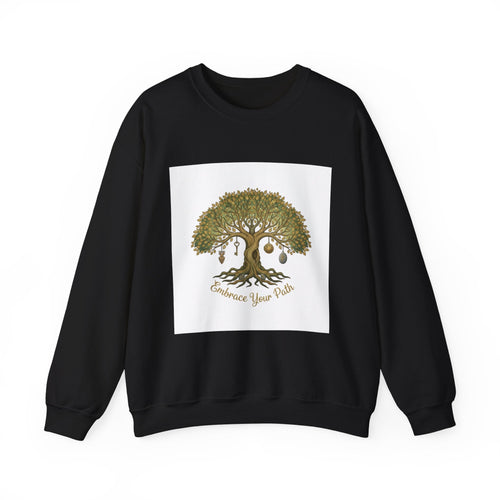 Crewneck Sweatshirt — Embrace Your Path Tree of Life Graphic