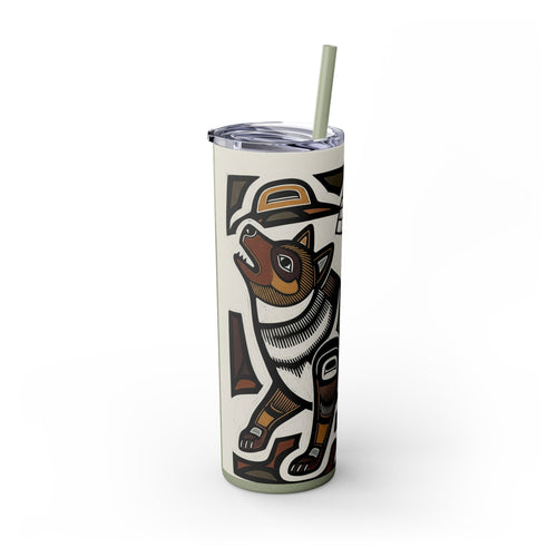 Skinny Tumbler with Straw – 20 oz Stainless Steel Cup