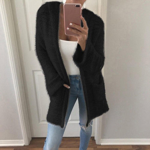 Plus size candy color plush long sleeves