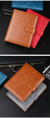 A5 leather buckle 6-hole clip notebook