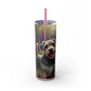 Skinny Tumbler with Straw – 20 oz Stainless Steel Cup