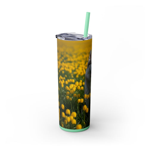 Skinny Tumbler with Straw – 20 oz Stainless Steel Cup