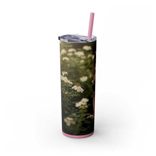 Skinny Tumbler with Straw – 20 oz Stainless Steel Cup