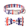 Patriotic Pet Collar and Bow Tie Set USA