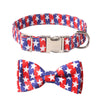 Patriotic Pet Collar and Bow Tie Set USA