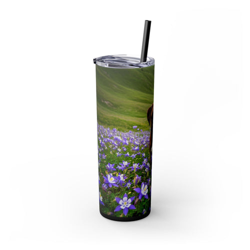 Skinny Tumbler with Straw – 20 oz Stainless Steel Cup