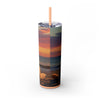 Skinny Tumbler with Straw – 20 oz Stainless Steel Cup