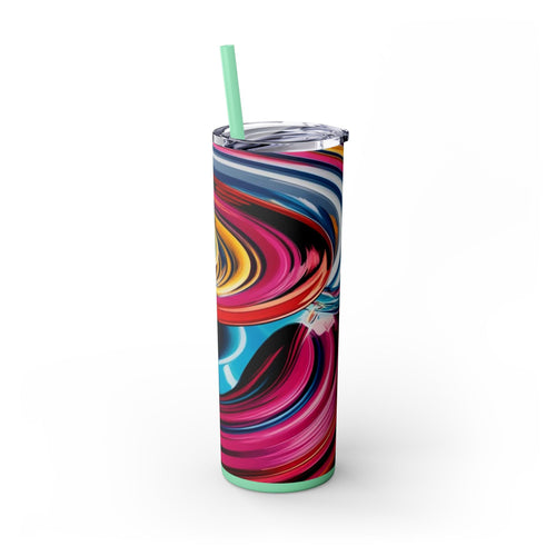 Skinny Tumbler with Straw – 20 oz Stainless Steel Cup