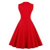 Plus Size Women's Sleeveless Simple Plaid Retro Dress