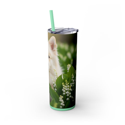 Skinny Tumbler with Straw – 20 oz Stainless Steel Cup