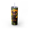 Skinny Tumbler with Straw – 20 oz Stainless Steel Cup