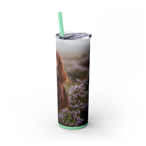 Skinny Tumbler with Straw – 20 oz Stainless Steel Cup