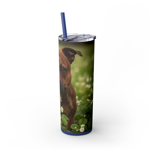 Skinny Tumbler with Straw – 20 oz Stainless Steel Cup