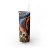 Skinny Tumbler with Straw – 20 oz Stainless Steel Cup
