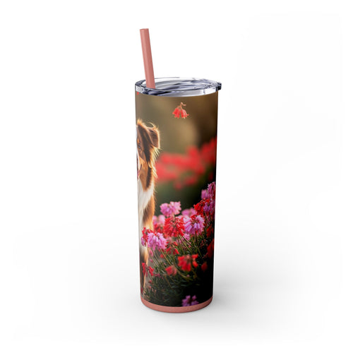 Skinny Tumbler with Straw – 20 oz Stainless Steel Cup