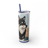 Skinny Tumbler with Straw – 20 oz Stainless Steel Cup