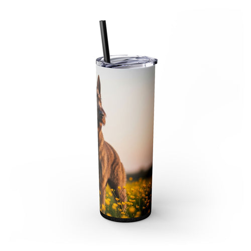 Skinny Tumbler with Straw – 20 oz Stainless Steel Cup