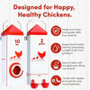 RentACoop Highrise Chicken Waterer and Feeder Set - 10lbs/2 Gal