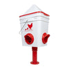 RentACoop 25lb BPA-Free Chicken Feeder with 4 Large Ports and Adjustable Stand - Center Placement