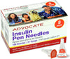 Advocate Insulin Pen Needles 8mm 31 Gauge Box of 100 Needles