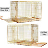 24-42 Collapsible Copper Gold Dog Crate GLD24-42