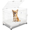 24-30 White Metal Wire Dog Crate DLS2402/DLS3002