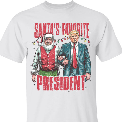 Santa's Favorite President Shirt, Humorous Trump Christmas Sweatshirt, Republican Sweater C1614 - GOP
