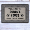 Welcome Dog House Personalized Doormat