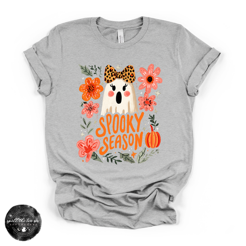 Spooky Season Girlie Ghost Tee | Cute Halloween Ghost Graphic T-Shirt