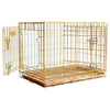24-42 Collapsible Copper Gold Dog Crate GLD24-42