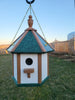 Handcrafted Amish Poly Birdhouse – 1 Hole Bird House, Weather-Resistant Design