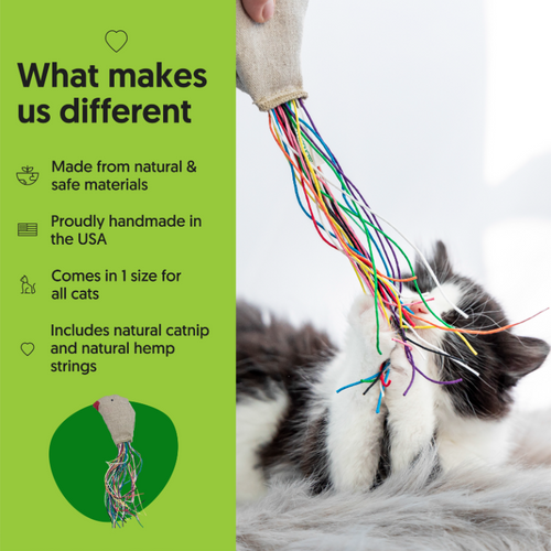 Natural Hemp Cat Toy - Eco-Kitty Bird