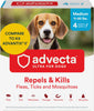 Advecta Ultra Flea Tick Dogs Medium 4 Month Supply Waterproof Topical Kills Fast