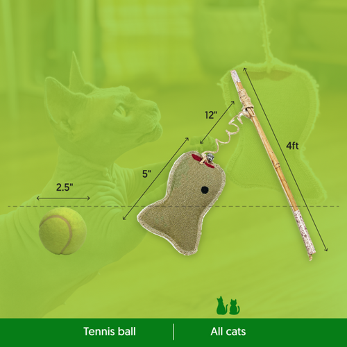 Natural Wand Cat Toy - Eco-Cat Fisher