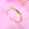 Personalized Pet Cat Ears Name Ring Fashion Jewelry