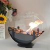 Alcohol Fireplace Lamp Indoor Real Fire Heating Atmosphere Desktop Oval