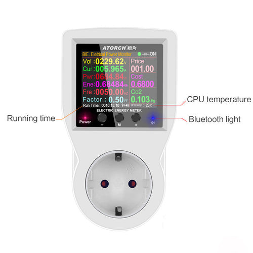 220V AC EU Socket Plug Power Digital