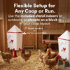 RentACoop 5 Gallon/ 6 Automatic-Fill Water Cup or Nipple Chicken Waterer with Adjustable Stand - Center Placement