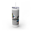 Skinny Tumbler with Straw – 20 oz Stainless Steel Cup