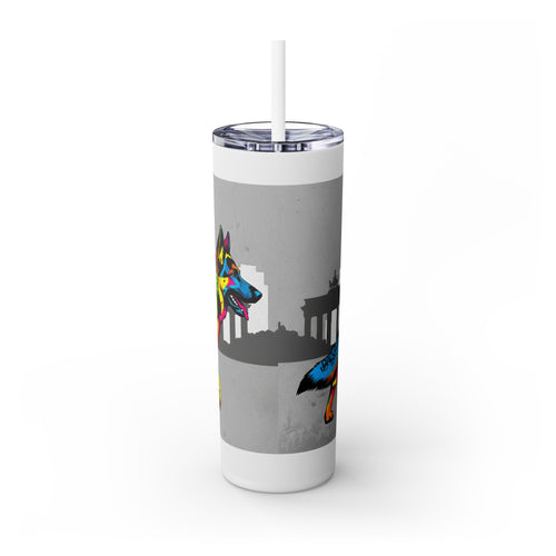 Skinny Tumbler with Straw – 20 oz Stainless Steel Cup