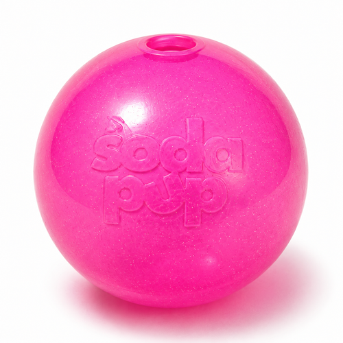 Glitter Ball  Dog Toy | Soft PUP-X Rubber Floating Fetch Ball with Treat Dispenser | USA Made