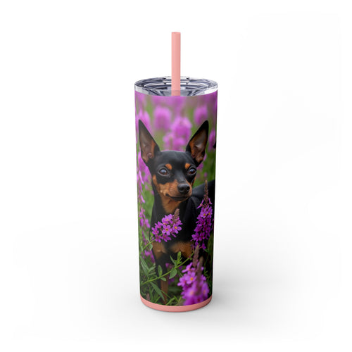Skinny Tumbler with Straw – 20 oz Stainless Steel Cup