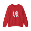 Love Paw Print Sweatshirt Sizes Small - 4XL (8 colors)