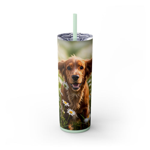 Skinny Tumbler with Straw – 20 oz Stainless Steel Cup