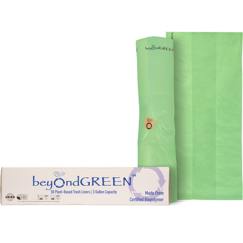 3-Gallon Plant-Based Trash Can Liner - 50 Bags