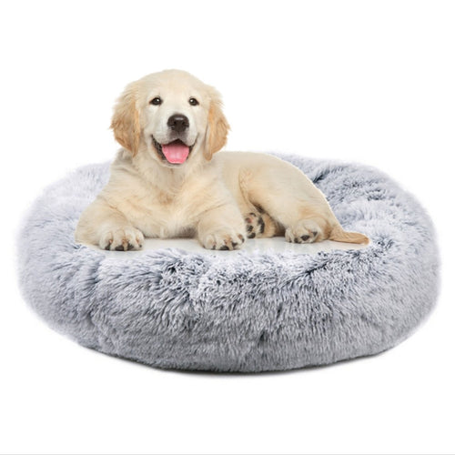 Mr. Peanut's 28 OrthoPlush® Pet Bed - Snowflake White Two Tone