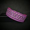 Crystal 2.8 inch wide soft leather collar