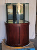 133g 3/4 Cylinder Round Glass Reef-Ready Aquarium Set in Rose Cherry Furniture