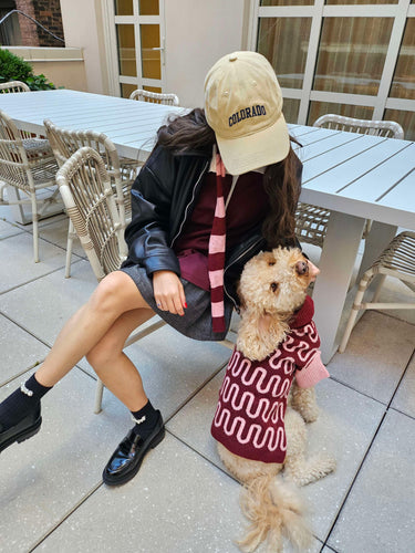 Rosé Bliss Thin Useless Striped Scarf