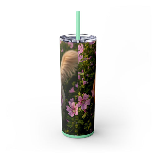 Skinny Tumbler with Straw – 20 oz Stainless Steel Cup
